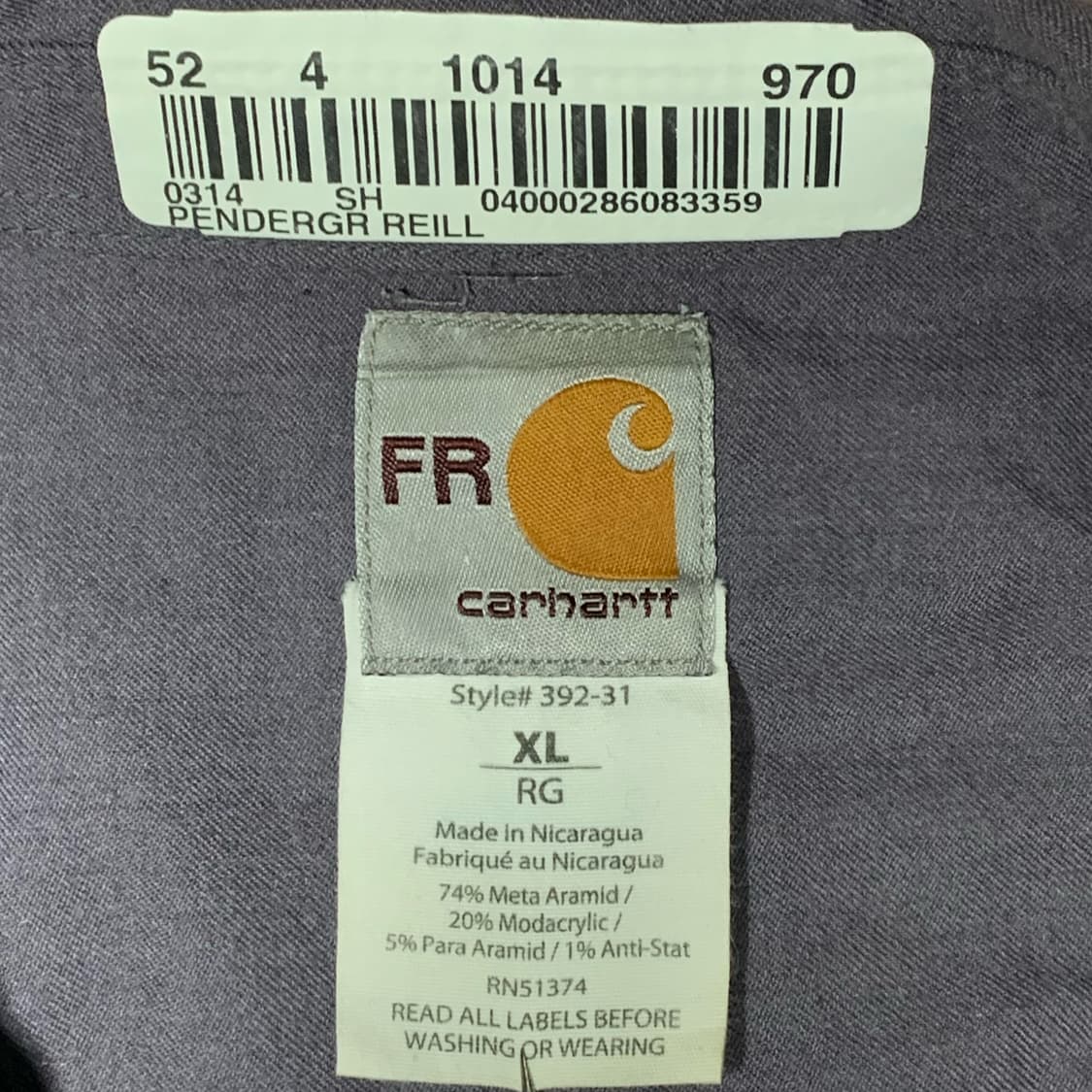 [XL] 칼하트 FR 워크셔츠 그레이 상품이미지4