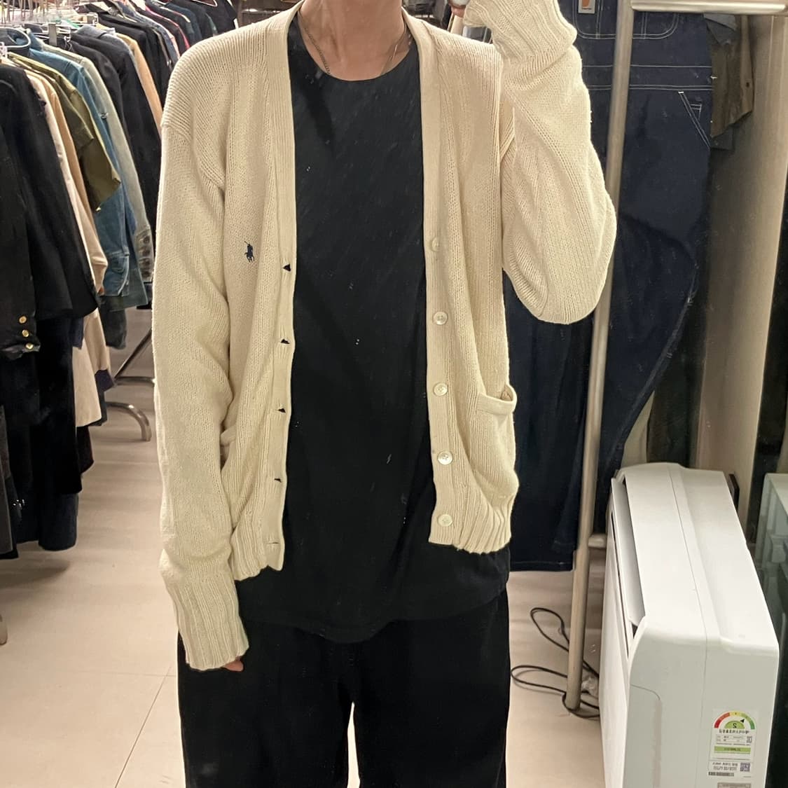 폴로 랄프로렌 아이보리 가디건 M 상품이미지7