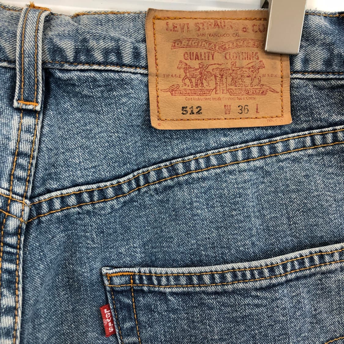 00s JPN 리바이스 512 데님반바지 32 인치 상품이미지4