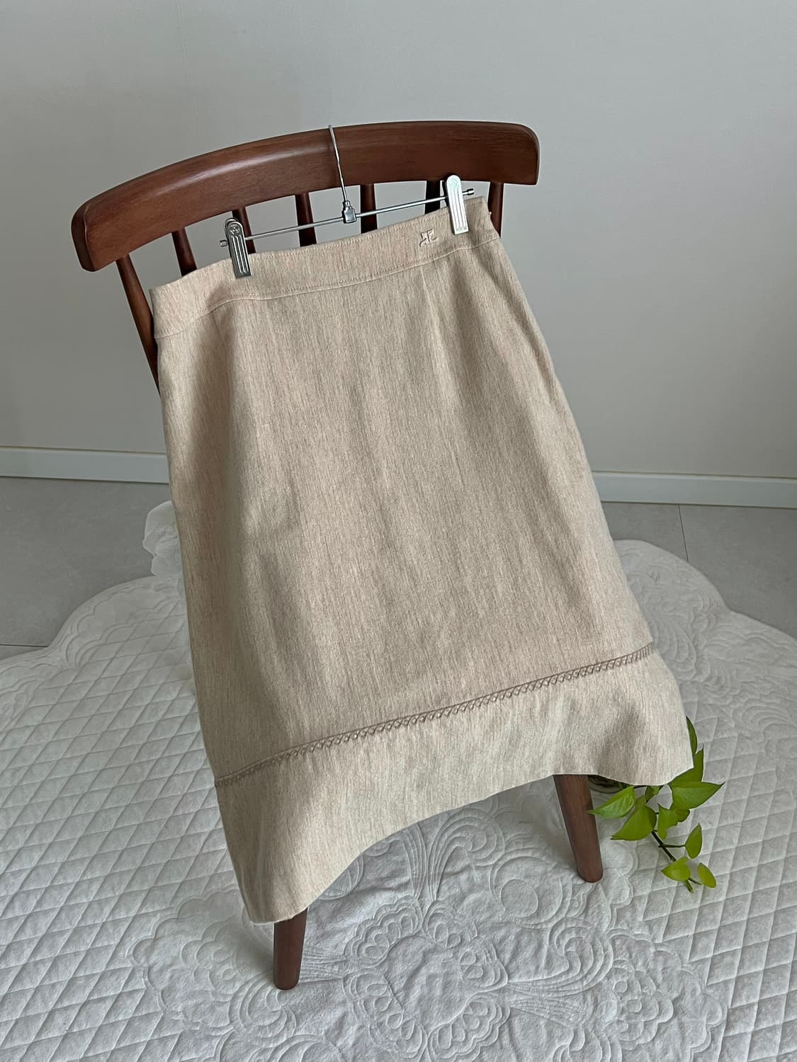 쿠레쥬 울 앙고라 캐시미어 스커트 꾸레쥬 상품이미지5