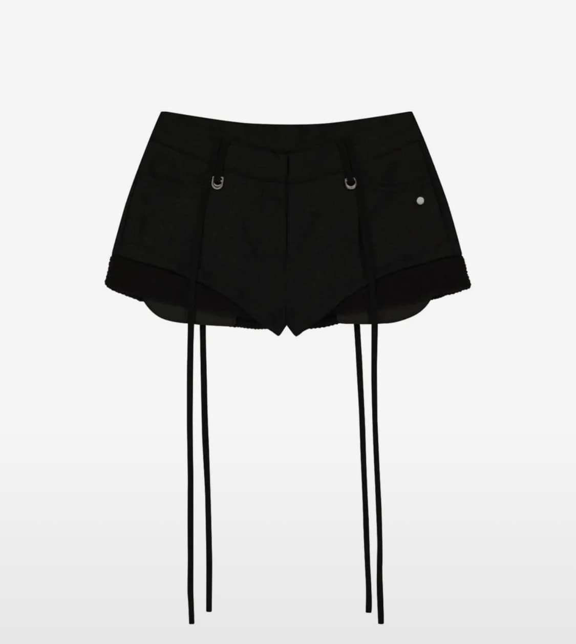 오호스 Micro Wool Shorts / Black 상품이미지1