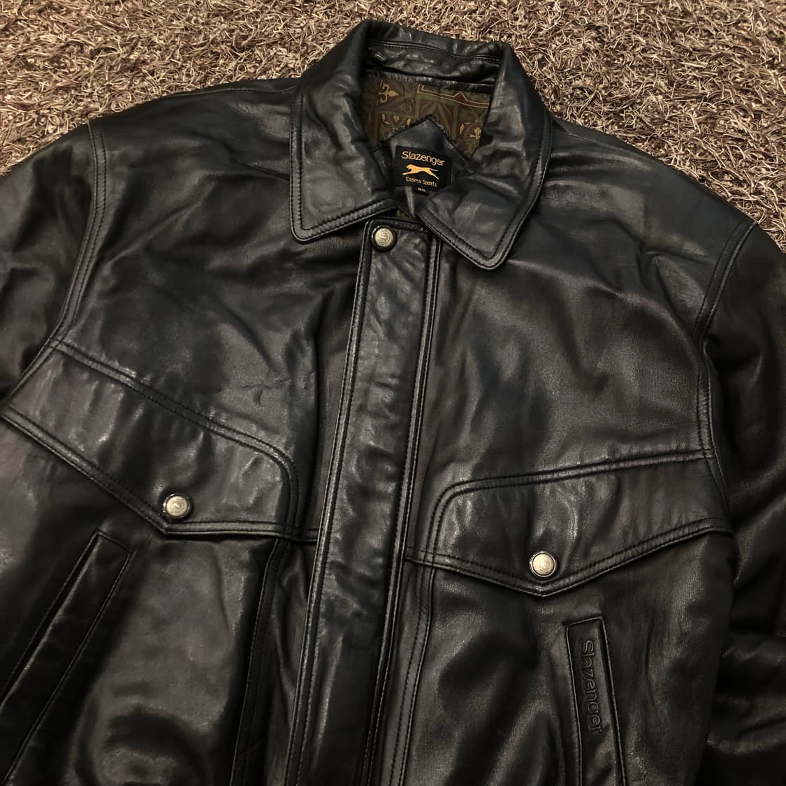슬래진저 90s 양가죽 봄버 레더 가죽 자켓 상품이미지2