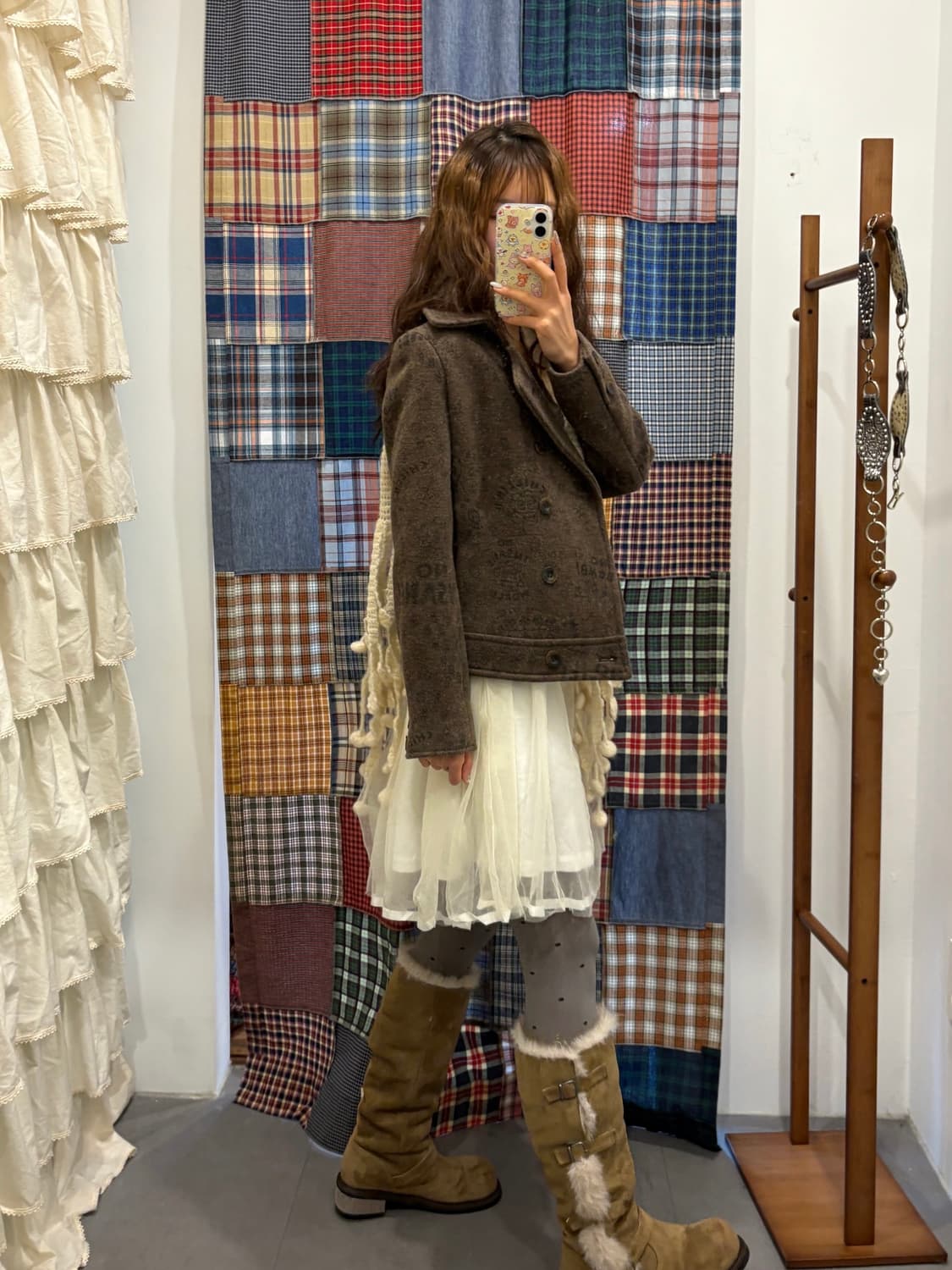 히스테릭글래머 패턴 하프코트 상품이미지2