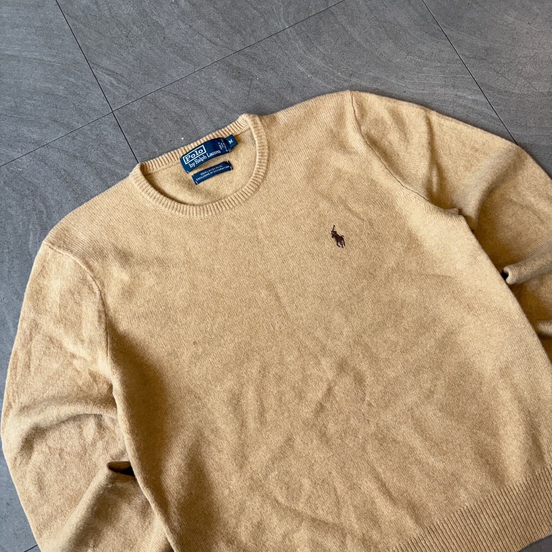 폴로 정품 램스울 베이지 니트 상품이미지2