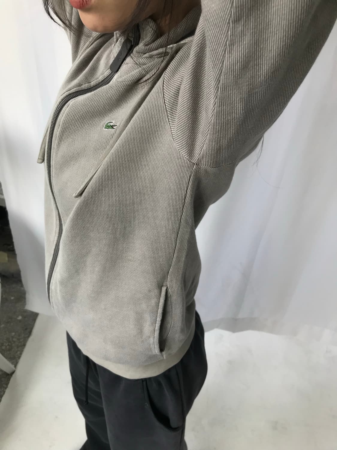 Lacoste 코지 그레이 후드집업 상품이미지6