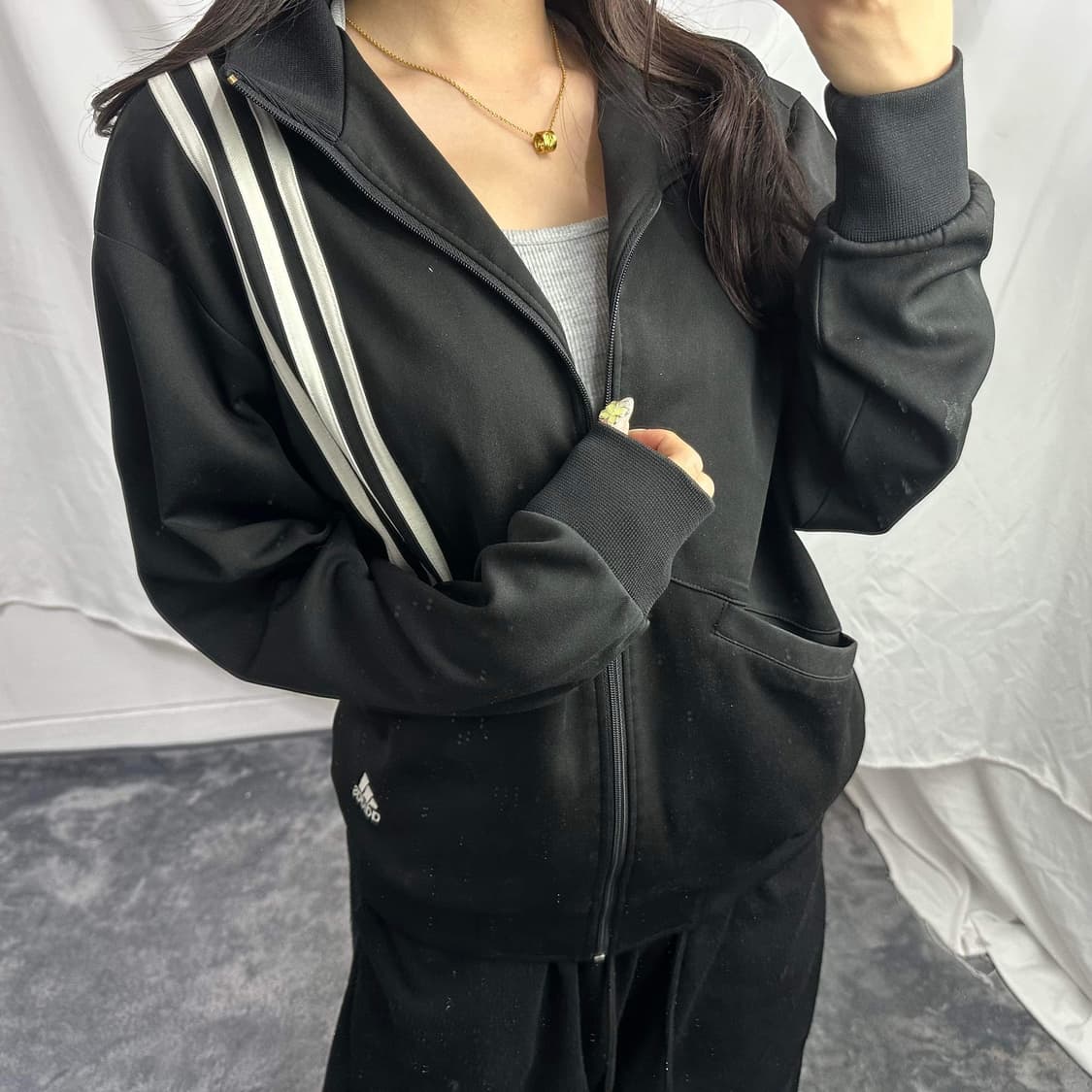 아디다스 삼선 루즈핏 져지 집업(100) 상품이미지1
