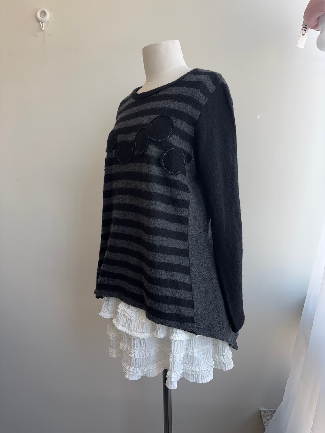 crescent duo 언발 스트라이프 배색 티셔츠 상품이미지7