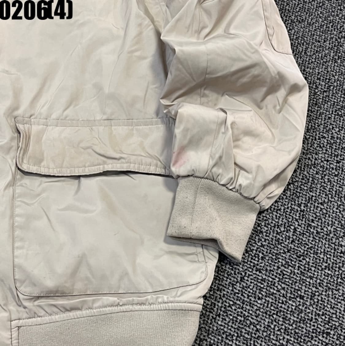 [M] 타미힐피거 베이지 후드 야상 블루종 점퍼 0206(4) 상품이미지3