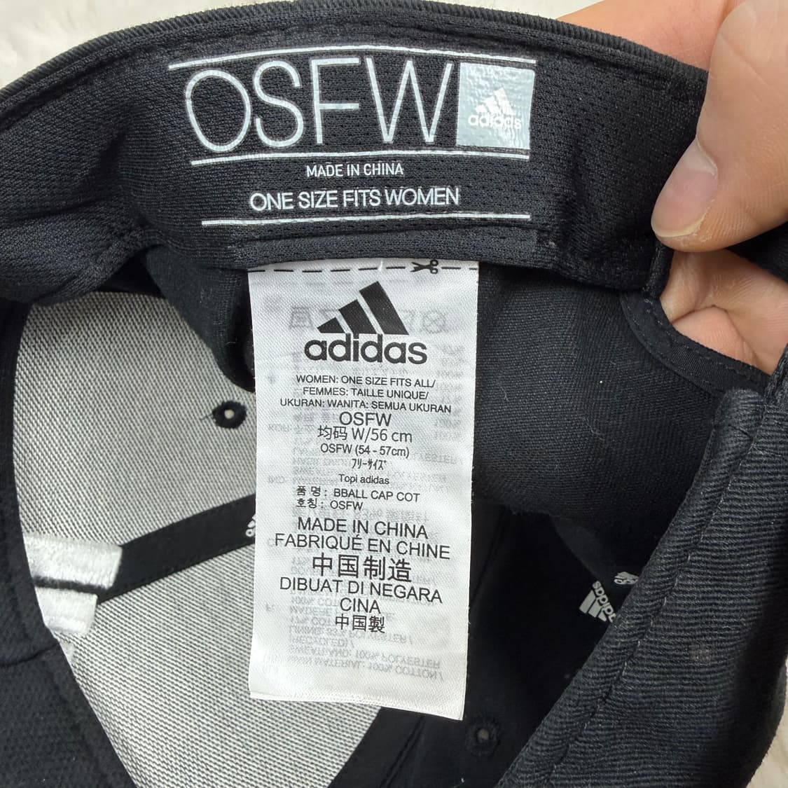 OS) 아디다스 우먼스 베이직 볼캡 블랙 상품이미지4