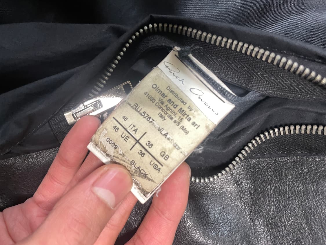 릭 오웬스 바우하우스 레더 자켓 상품이미지6