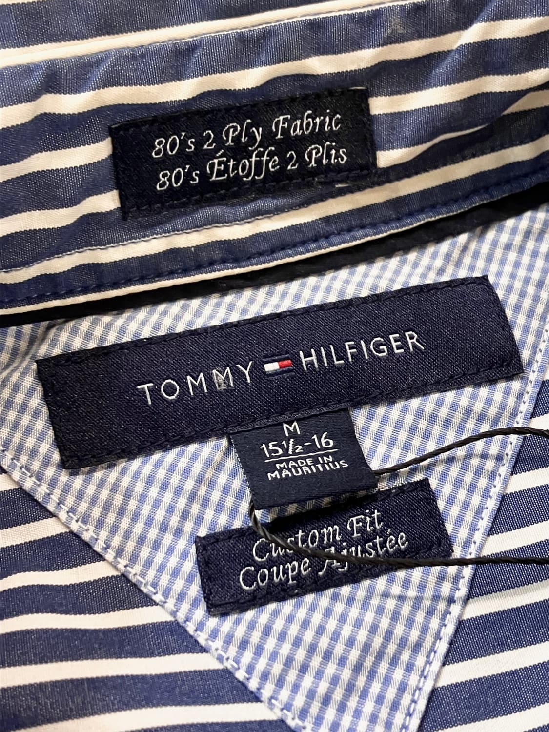 타미힐피거 스트라이프 셔츠 네이비 M   #csz2915 상품이미지5