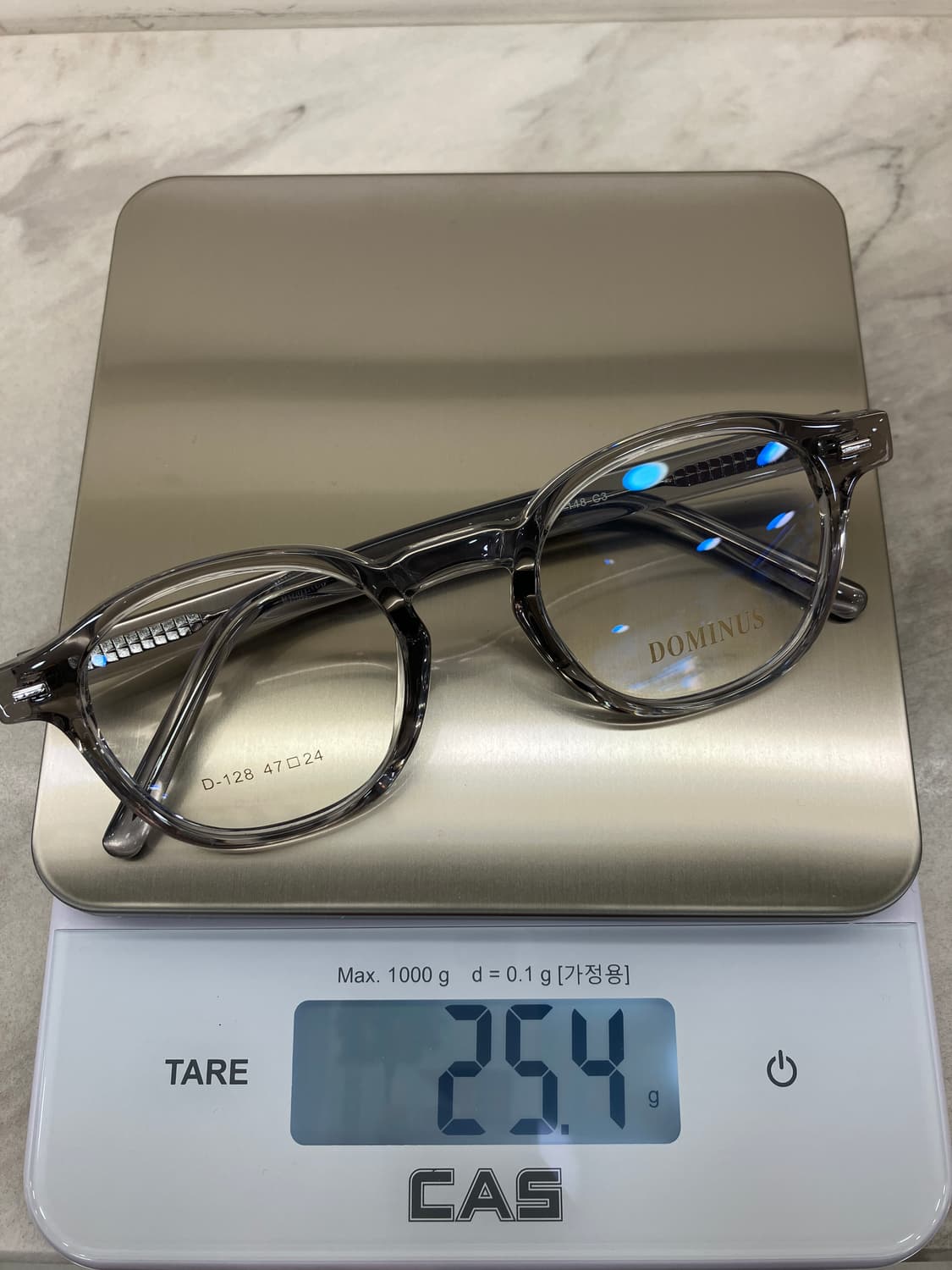 B85 DMN 투명 그레이 웰링턴 뿔테 안경128 상품이미지8