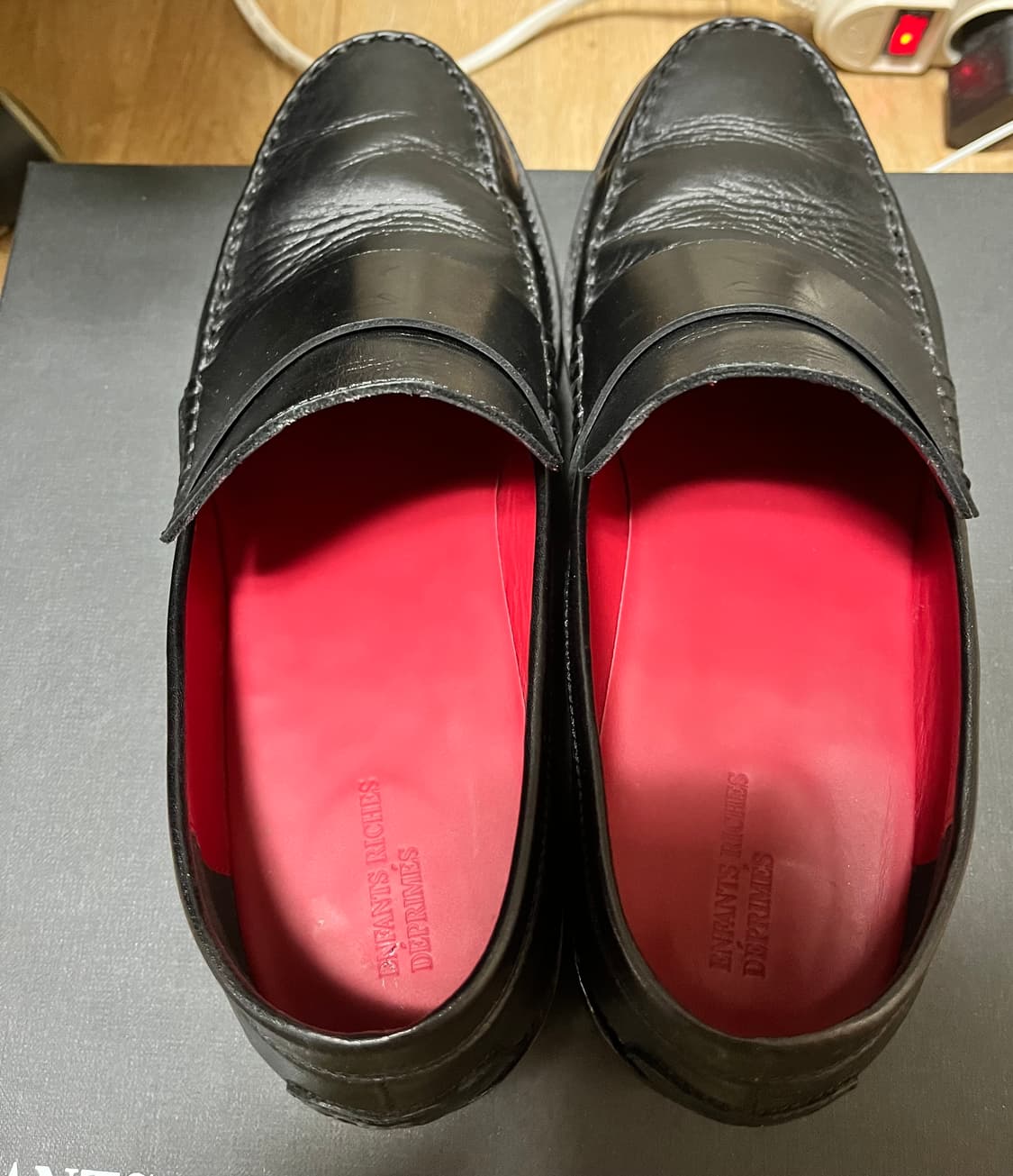 앙팡리쉬데프리메 erd 레더 페니로퍼 블랙 41 판매 상품이미지2