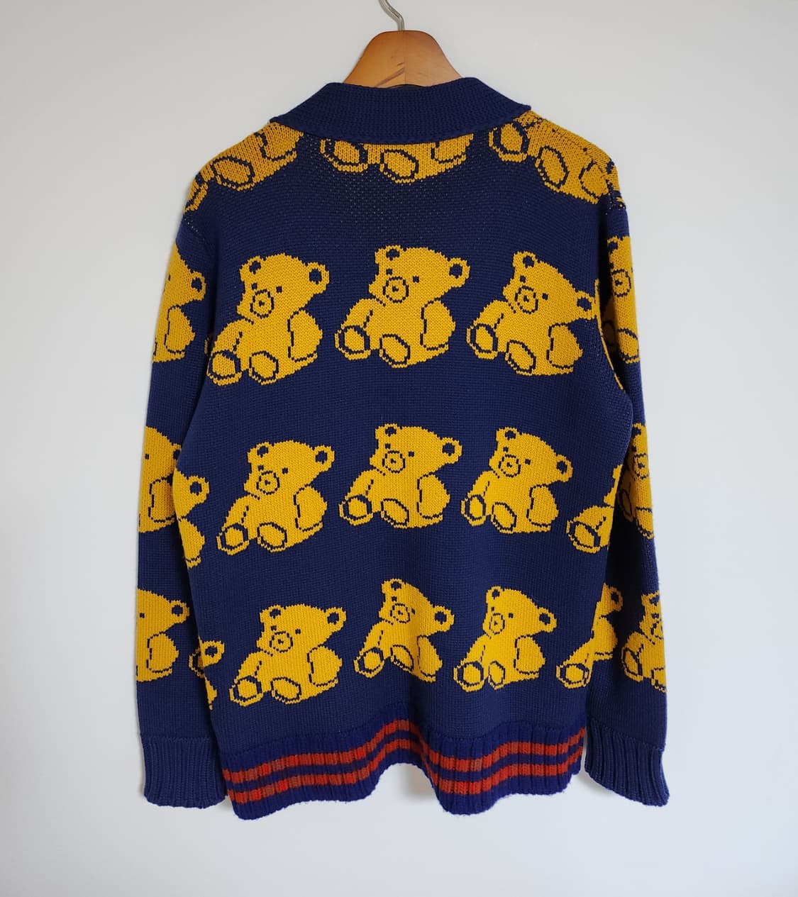 S 구찌 블루 테디베어 남성 가디건 442638 X1357 상품이미지5