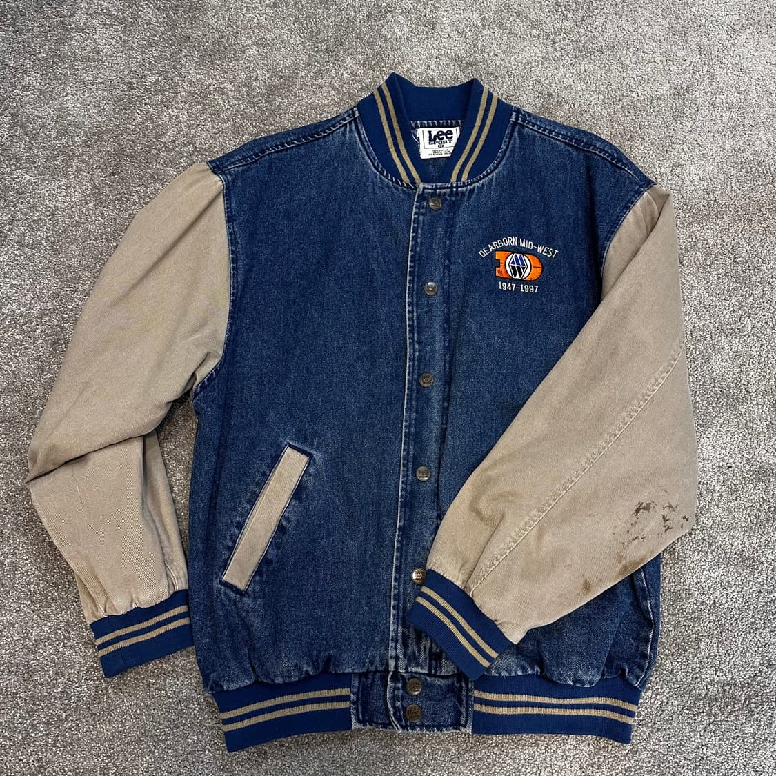 리 올드스쿨 데님 바시티 자켓L 상품이미지10