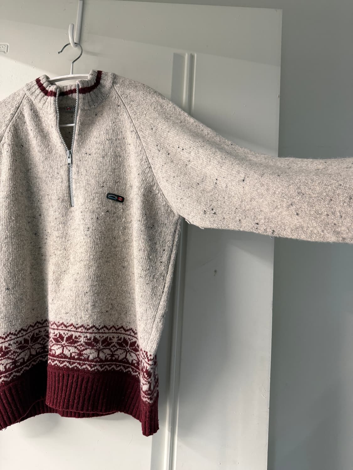 이태리 노르딕 패턴 반집업 니트 스웨터 상품이미지6