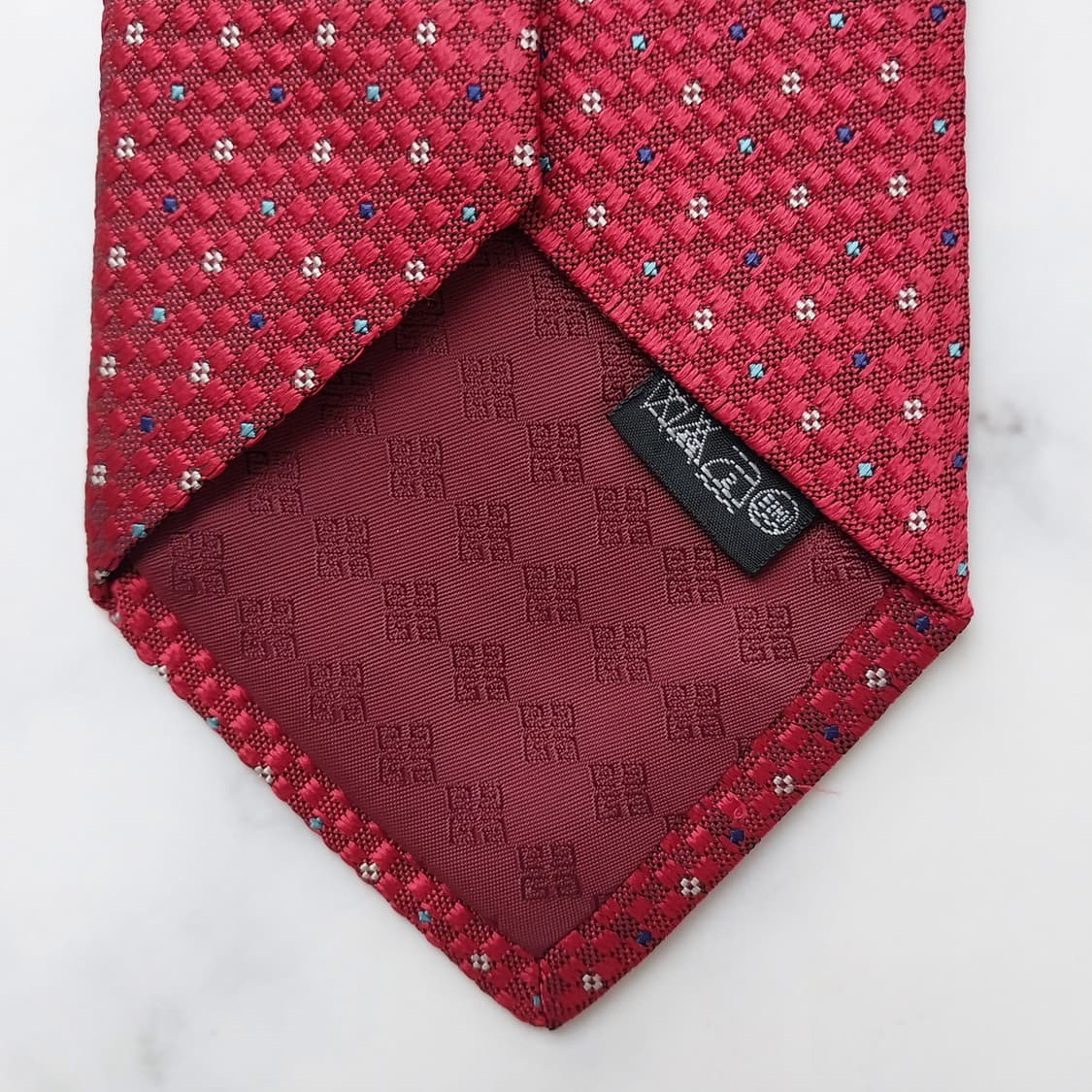 모스키노 실크 옐로 이니셜 자카드 넥타이 8.2cm A+등급 A18858 상품이미지7