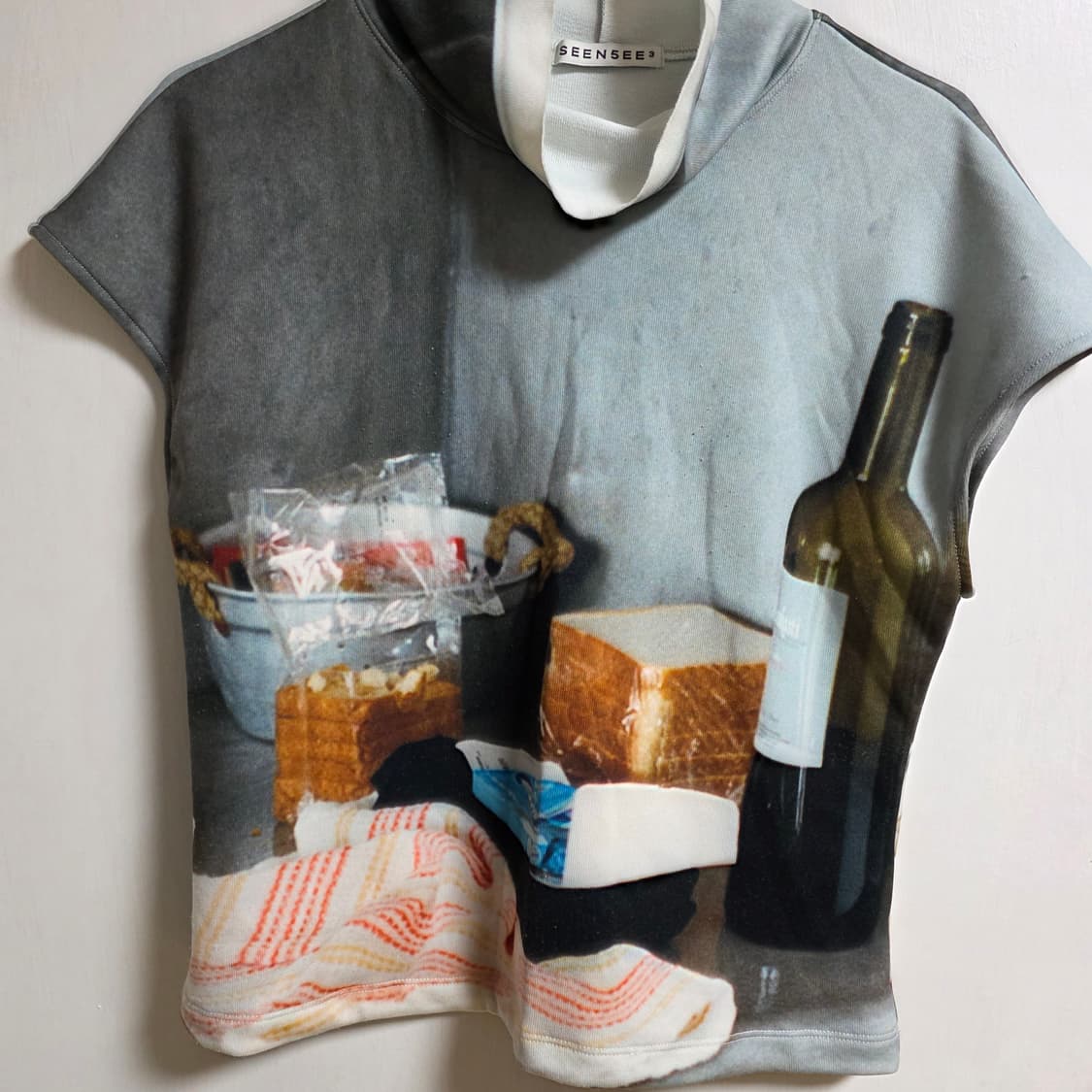 씬(seen) hi-neck knit tshirt wine 상품이미지2