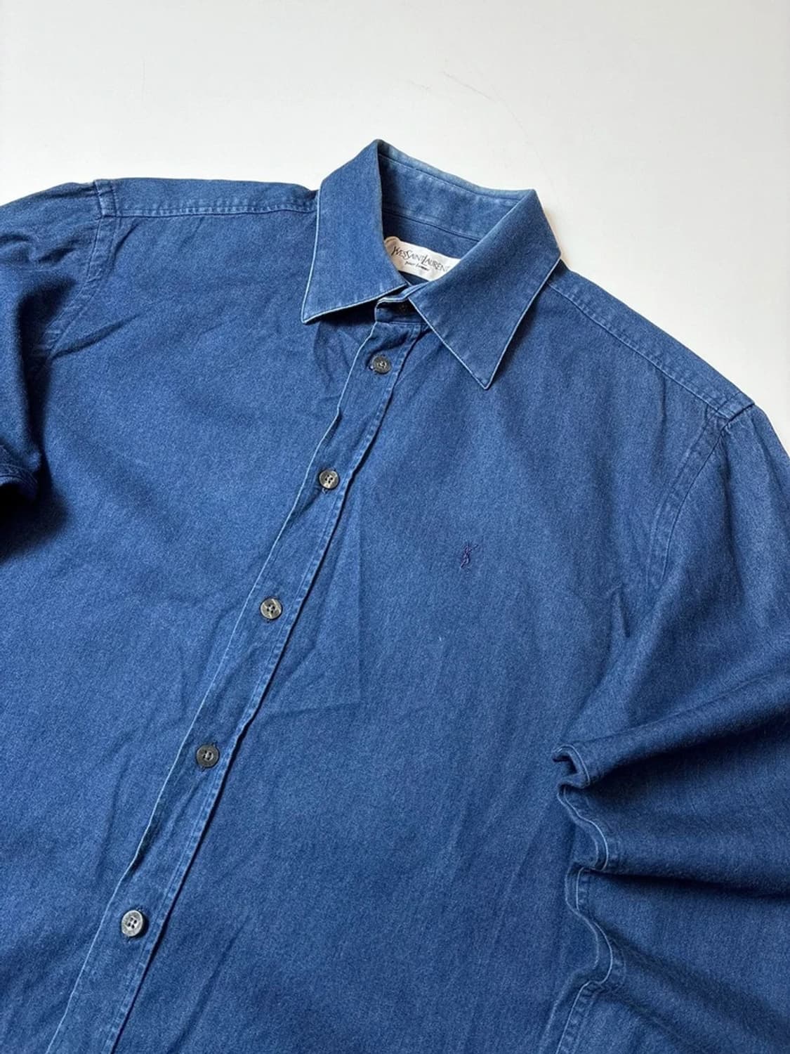 입생로랑 00's 자수 로고 데님 셔츠 PN8337 상품이미지2