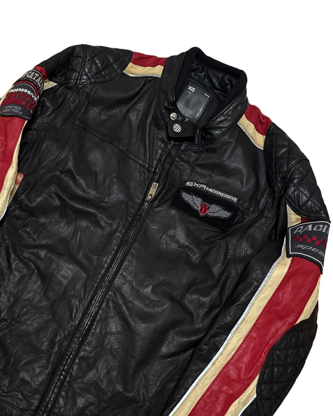 EXR 레이싱 라이더 레더 자켓 상품이미지3