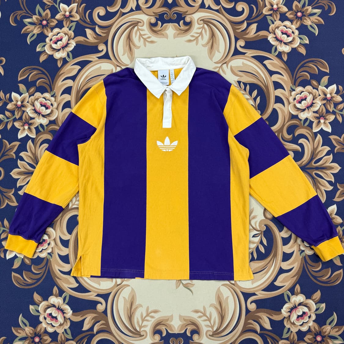 (XXL)아디다스 ADIDAS 스트라이프 럭비티셔츠 상품이미지1