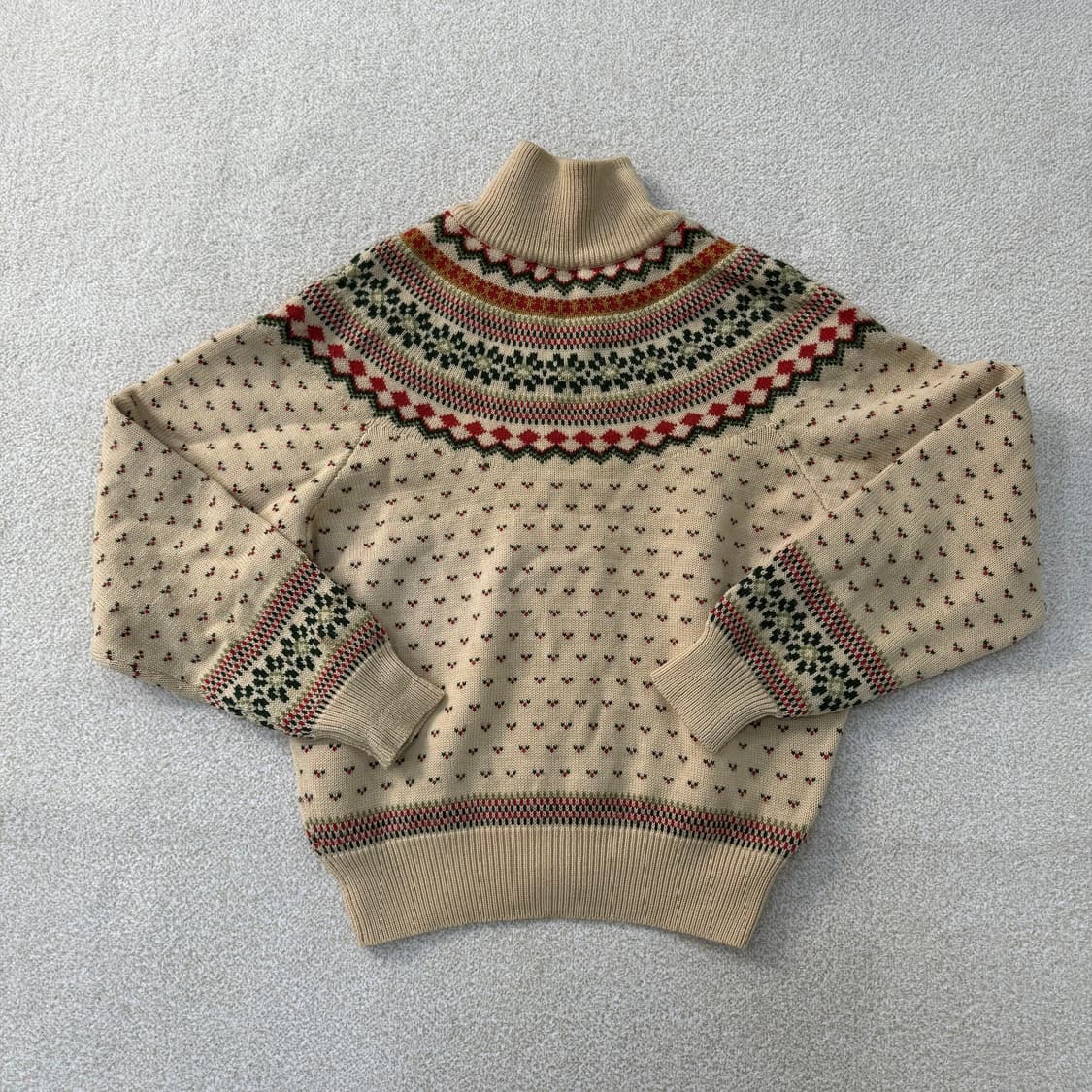 [실측확인] 빈티지 울 노르딕 패턴 가디건 0119T1 상품이미지2