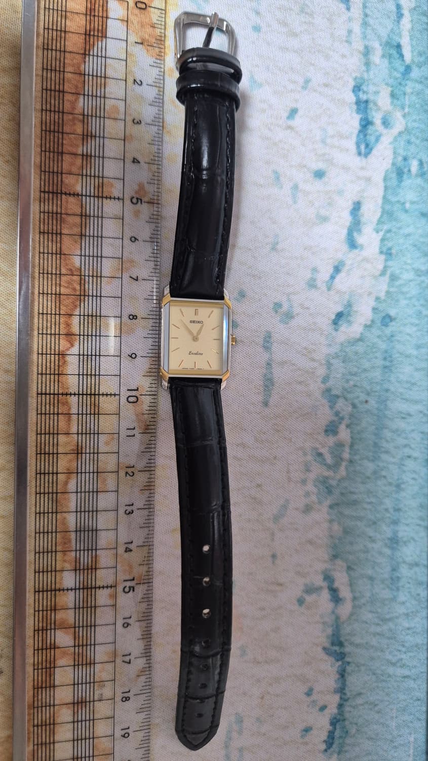 세이코 엑셀린 빈티지 여성 사각 탱크 쿼츠 시계 상품이미지2