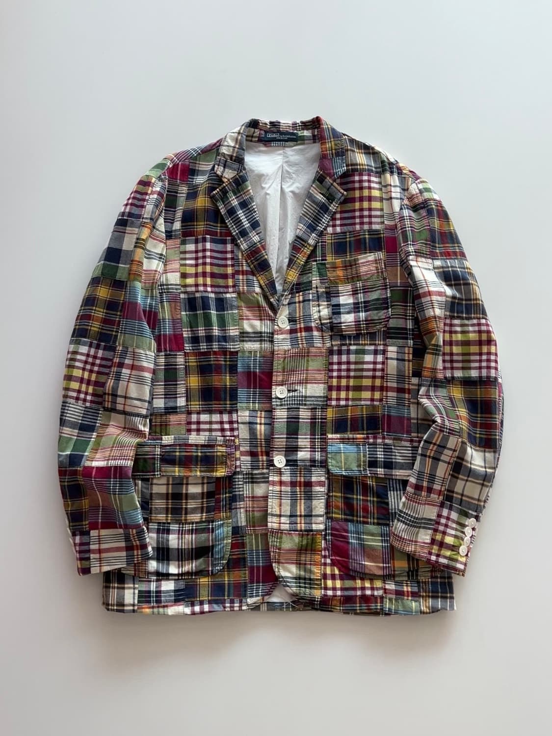 폴로 랄프로렌 마드라스 체크 블레이져 40R 상품이미지1