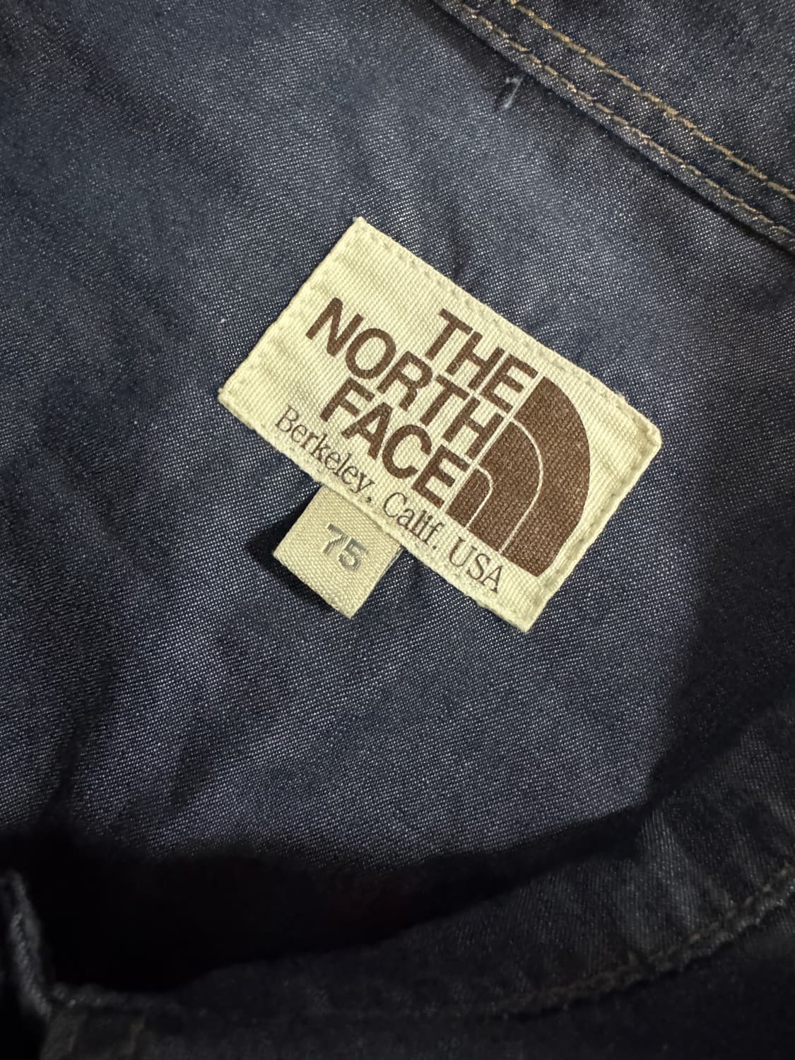 여성 노스페이스 빈티지 워싱 데님 셔츠형 원피스 S 상품이미지3