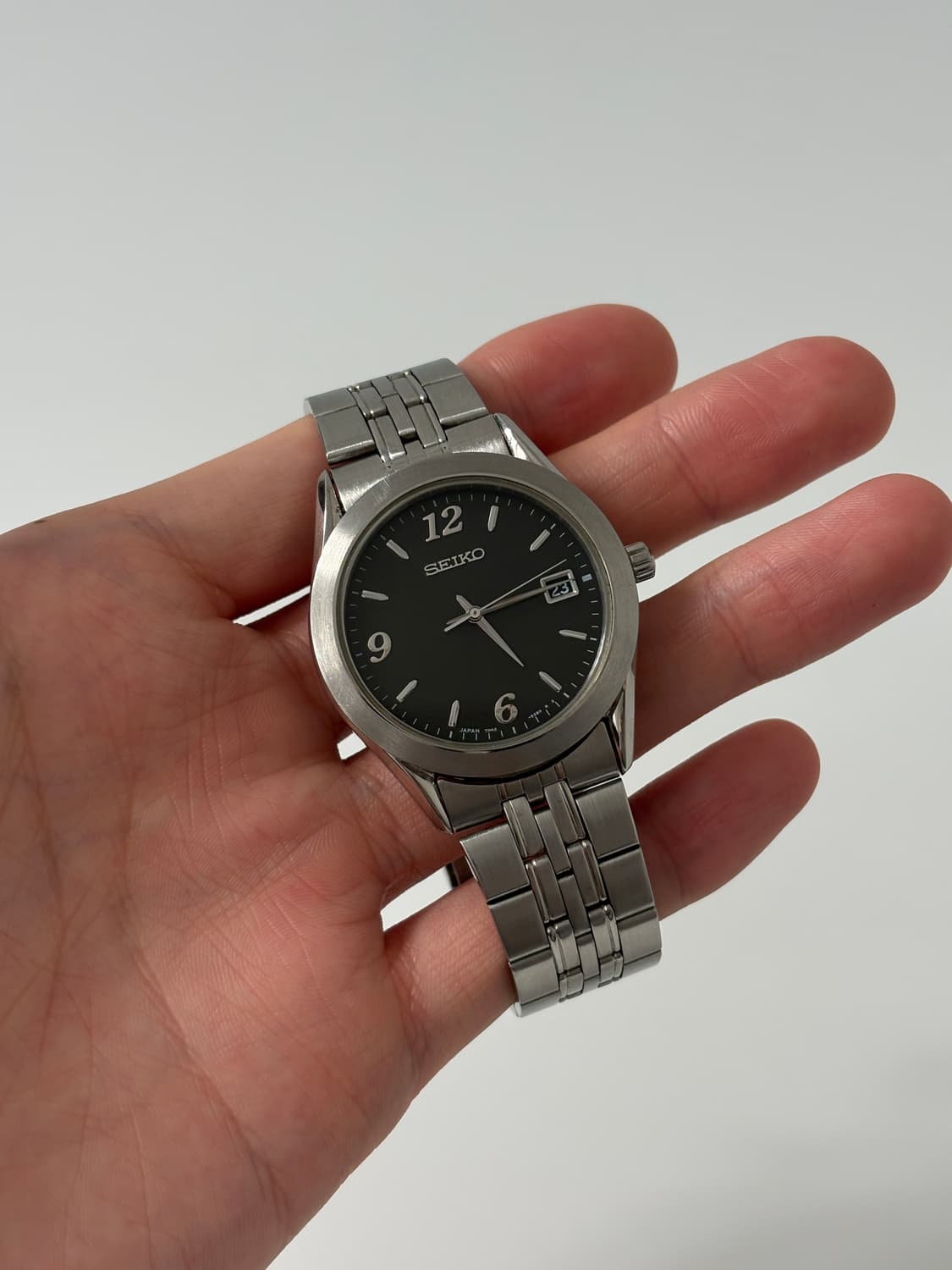 1990s Black Dial Silver Quartz 상품이미지1