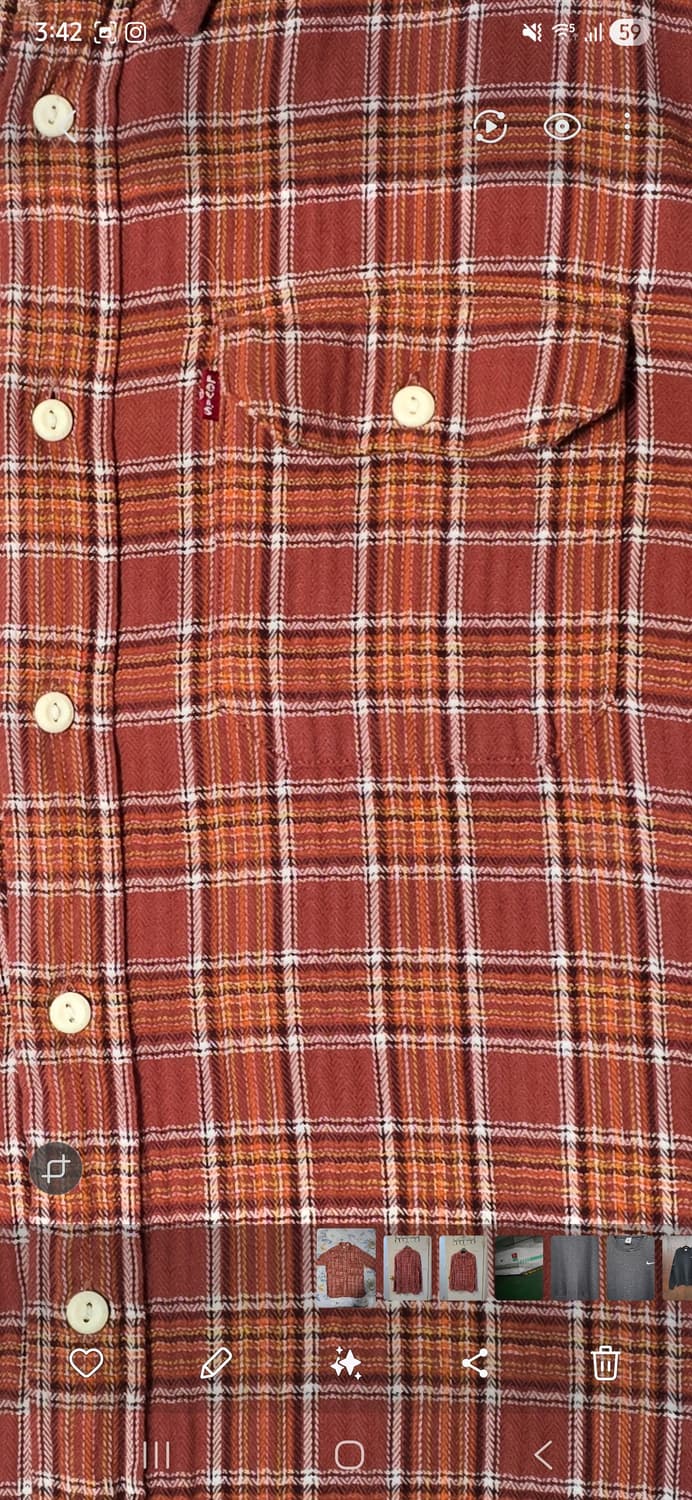 Levi's 체크 셔츠 M 상품이미지5