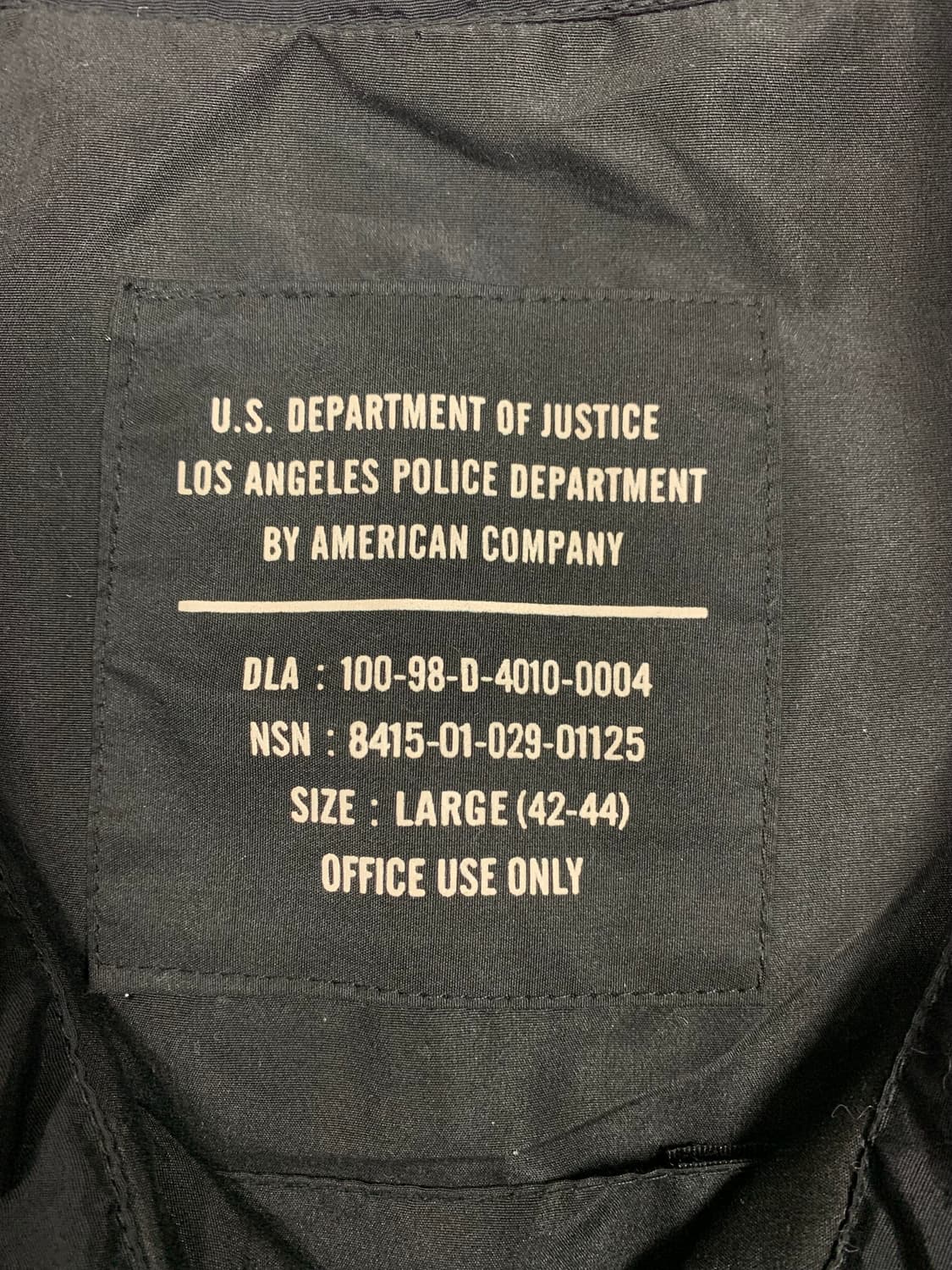 LAPD 블랙 택티컬 밀리터리 베스트 L (테크웨어 스타일) 상품이미지3