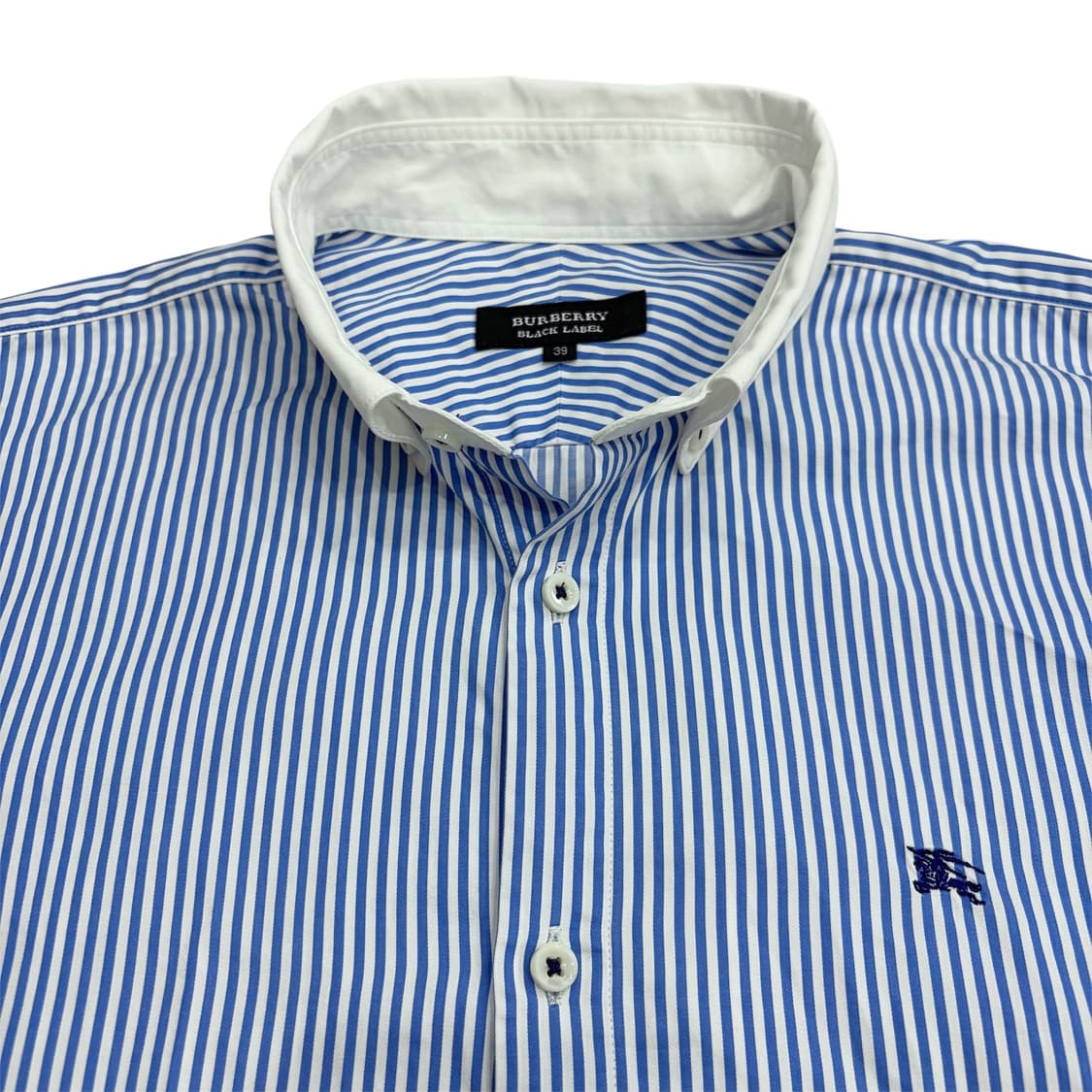 버버리 여성 블랙라벨 블루 스트라이프 셔츠 (39) 상품이미지3