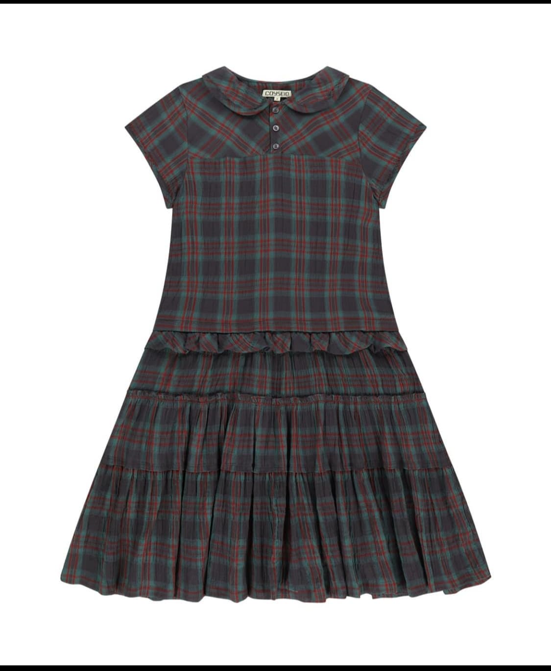 코이세이오 로우 엣지 체크 원피스 퍼플 2 상품이미지1