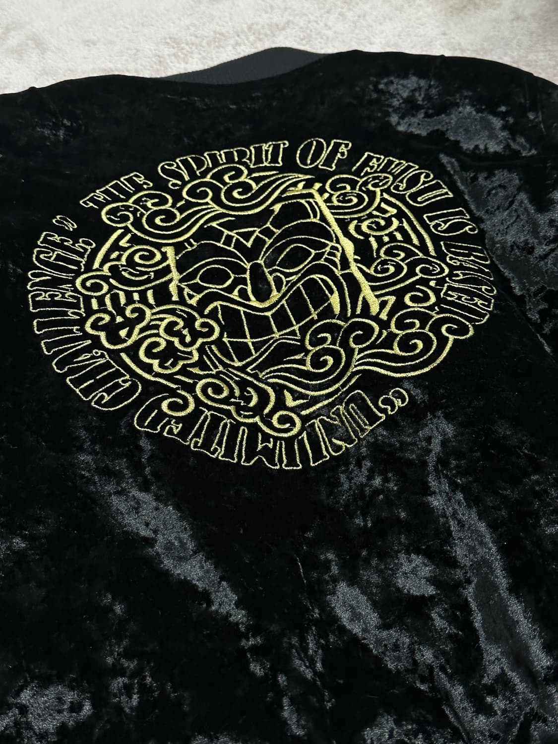 EVISU 에비수 블랙 벨벳 스카쟌 상품이미지5