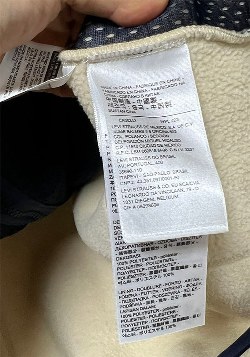 리바이스 남자 후리스 집업 추동 캐주얼 L 100 상품이미지5