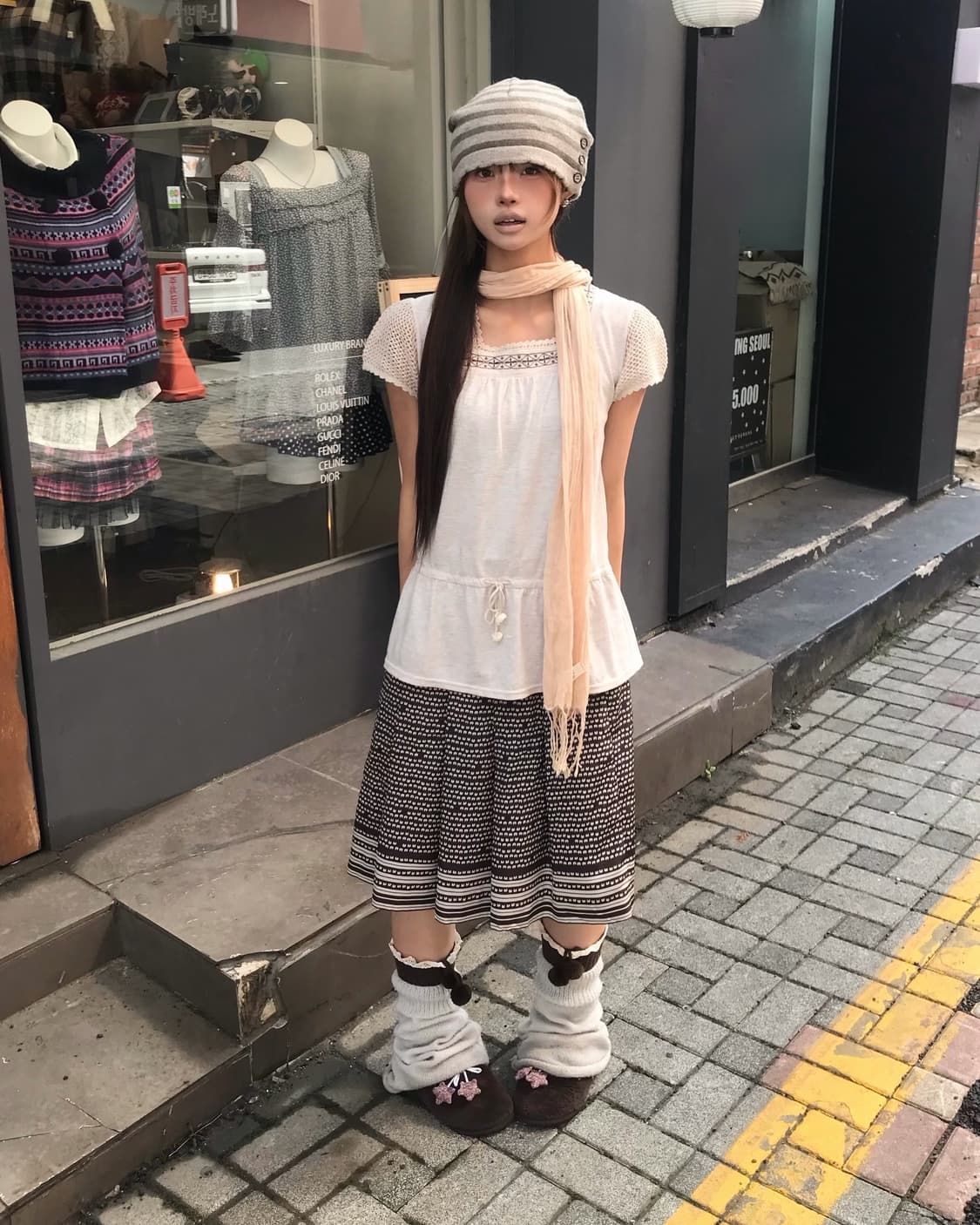 𖤐모카 베이지 걸set𖤐  상품이미지4