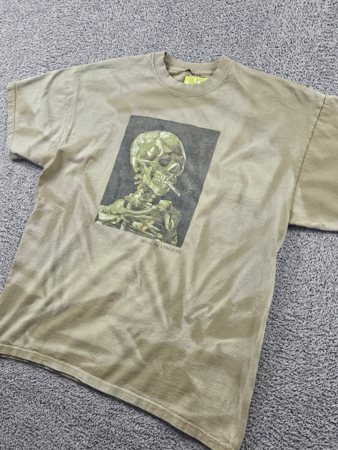 빈센트 스컬 프린팅 다잉워시드 커스텀 반팔 티셔츠 (M추정)/ 11373 상품이미지8