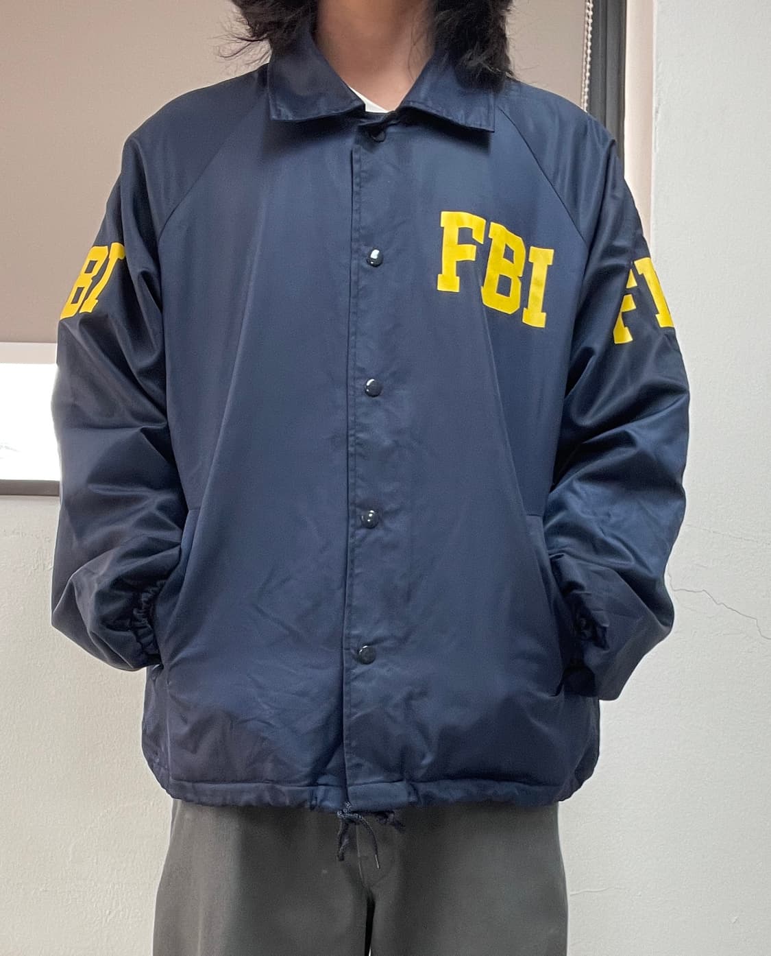 [L] USA F.B.I 코치자켓 네이비 coach jacket 상품이미지5