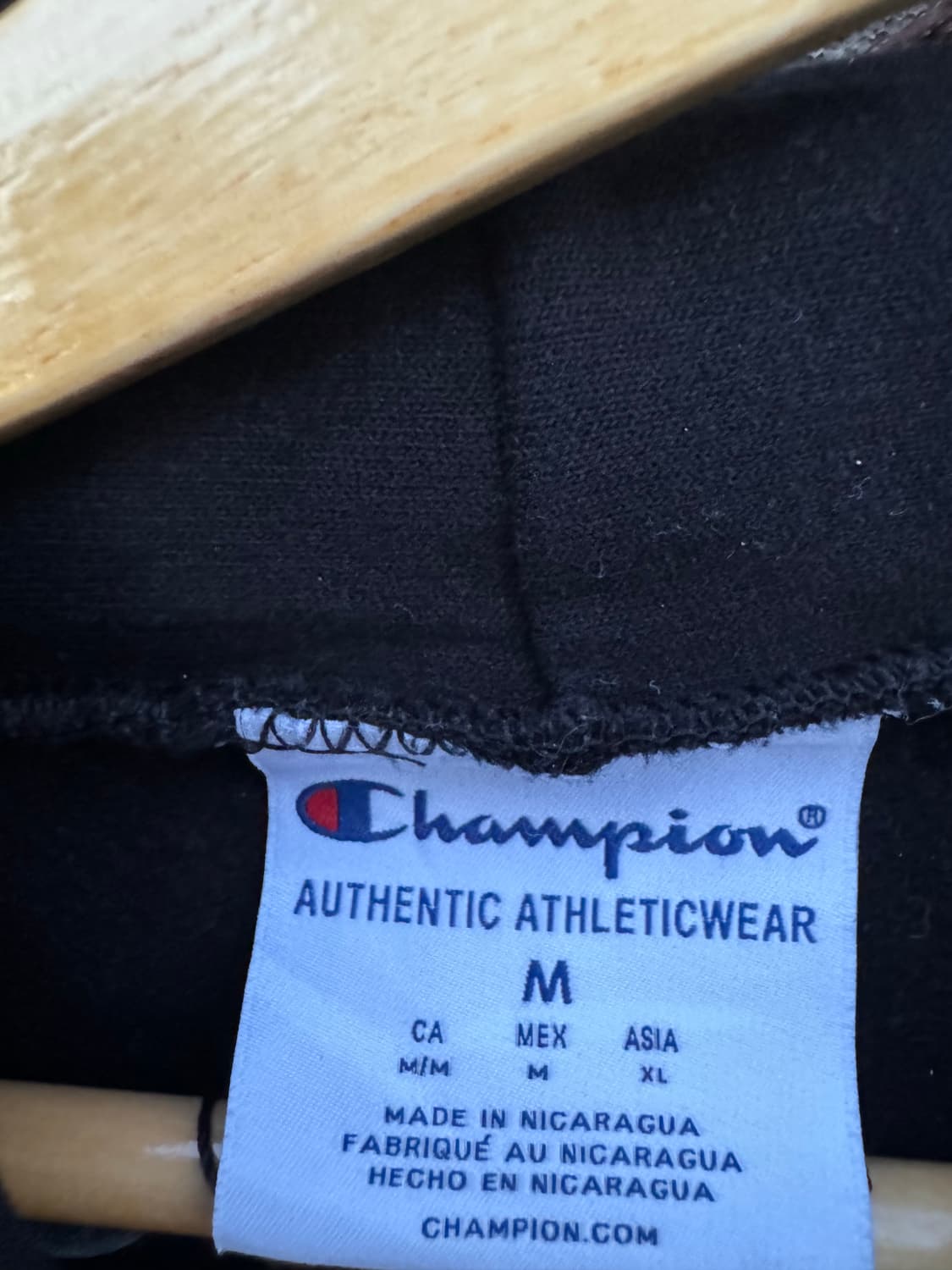 챔피온 빈티지 자수 로고 컬리지 후드티 블랙 후디 후드 m 상품이미지5