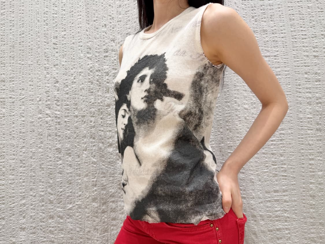 Printing white sleeveless 상품이미지6