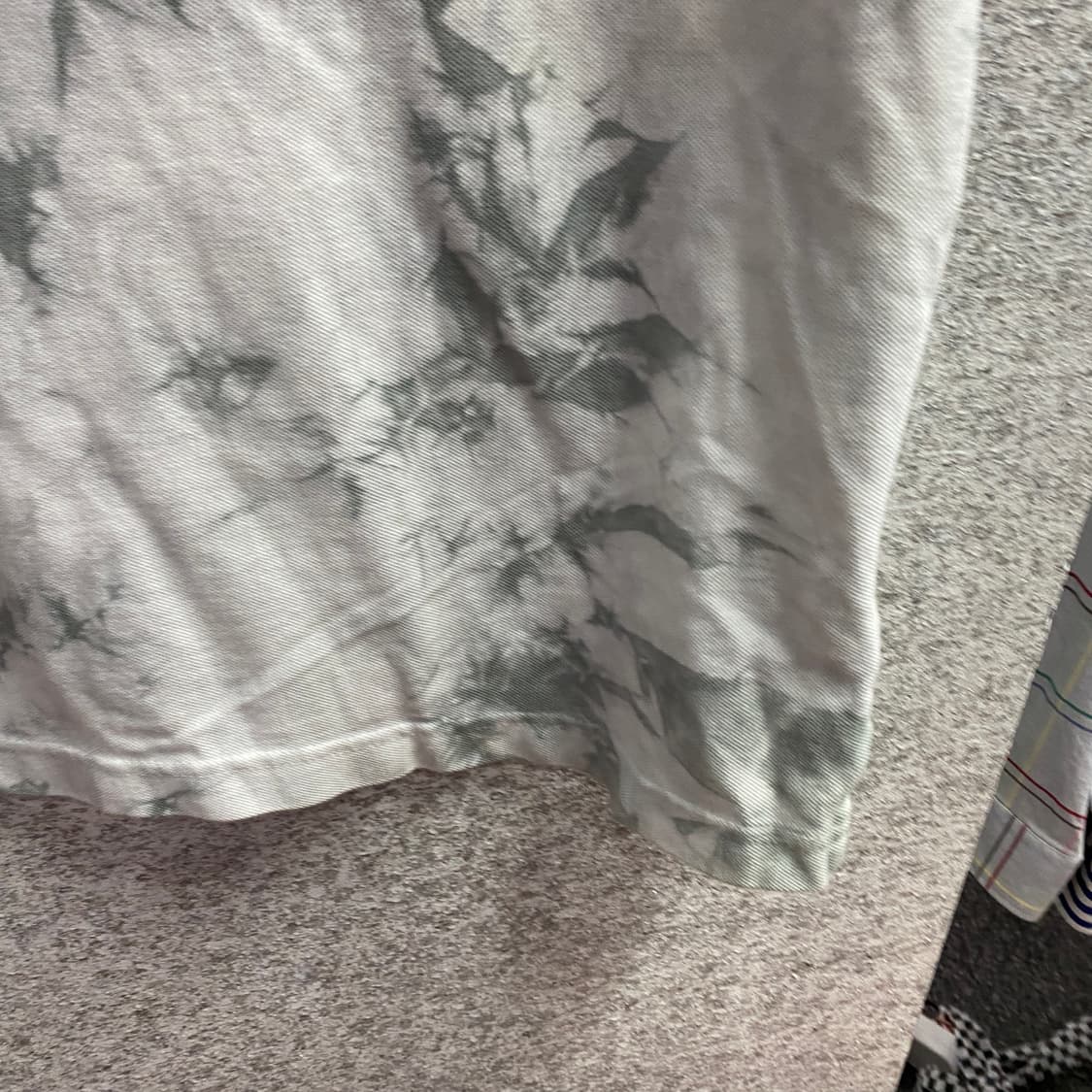 버커루 20수 빈티지 스노우 워싱 라이트그레이 카라넥 반팔 티셔츠 B46 상품이미지4