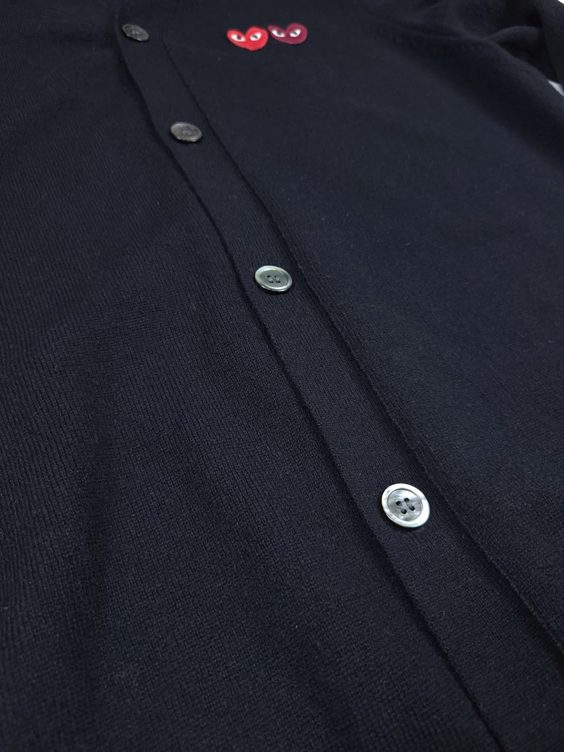 꼼데가르송 더블와펜 플레이 가디건 블랙 상품이미지4