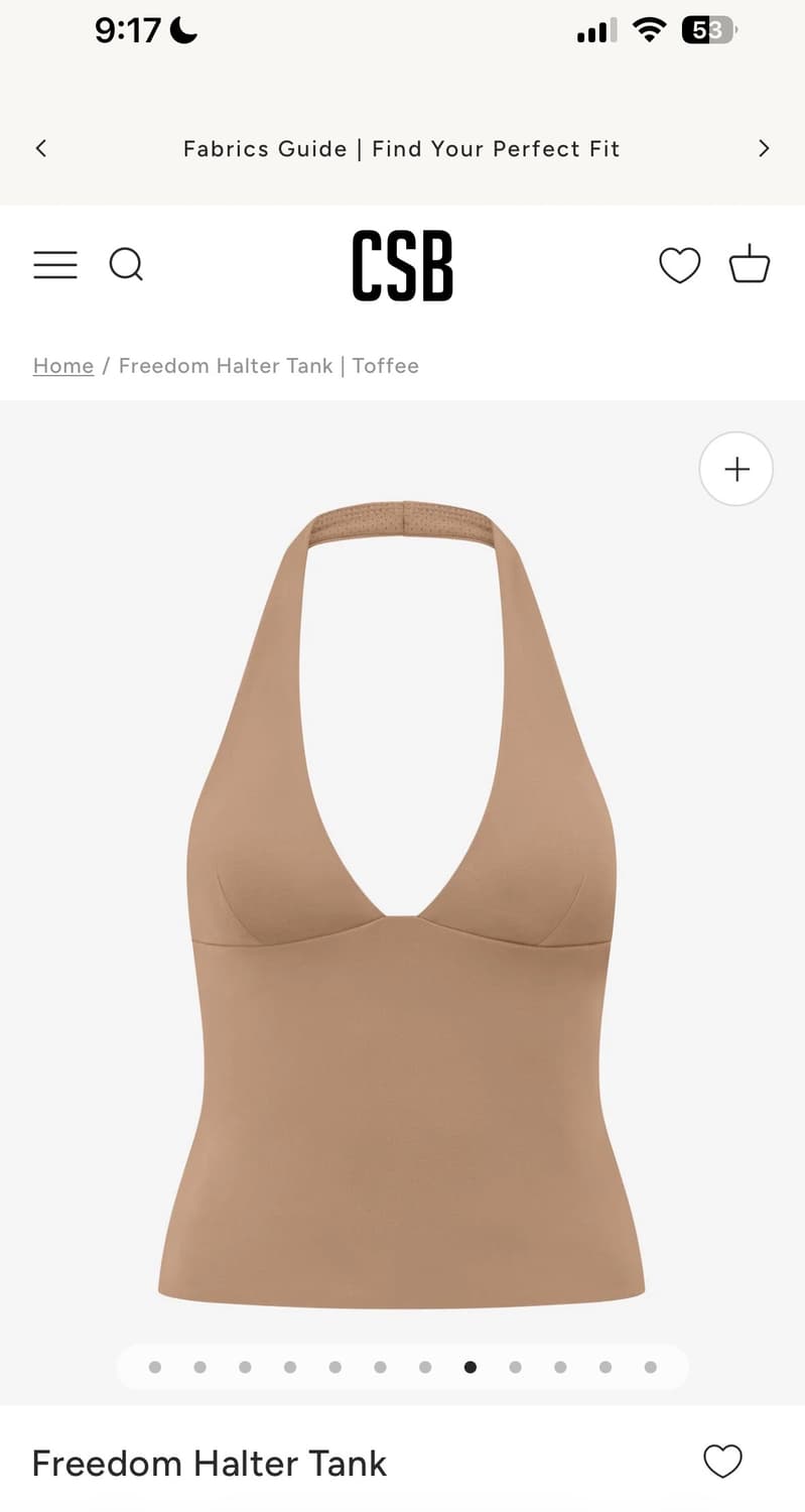 csb freedom halter tank toffee 상품이미지4