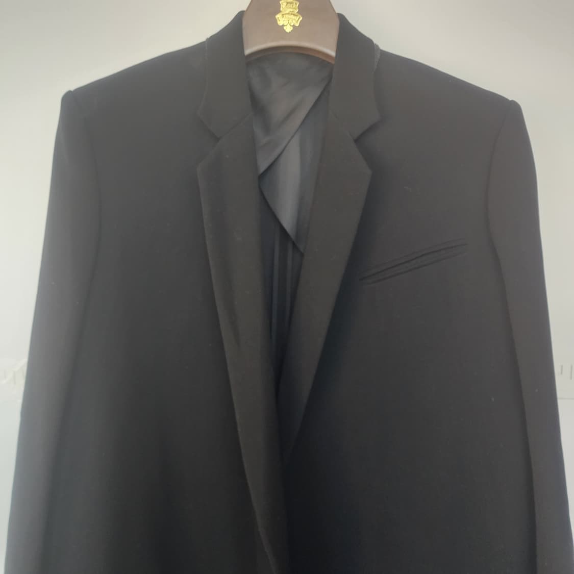 미샤 블랙 롱 코트 상품이미지2