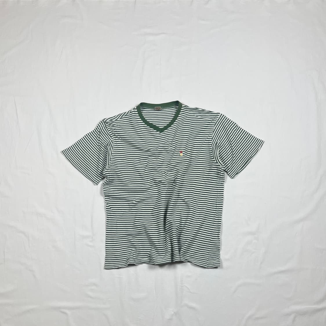 90‘s 스투시 stussy s 크라운 로고 스트라이프 반팔티 상품이미지1