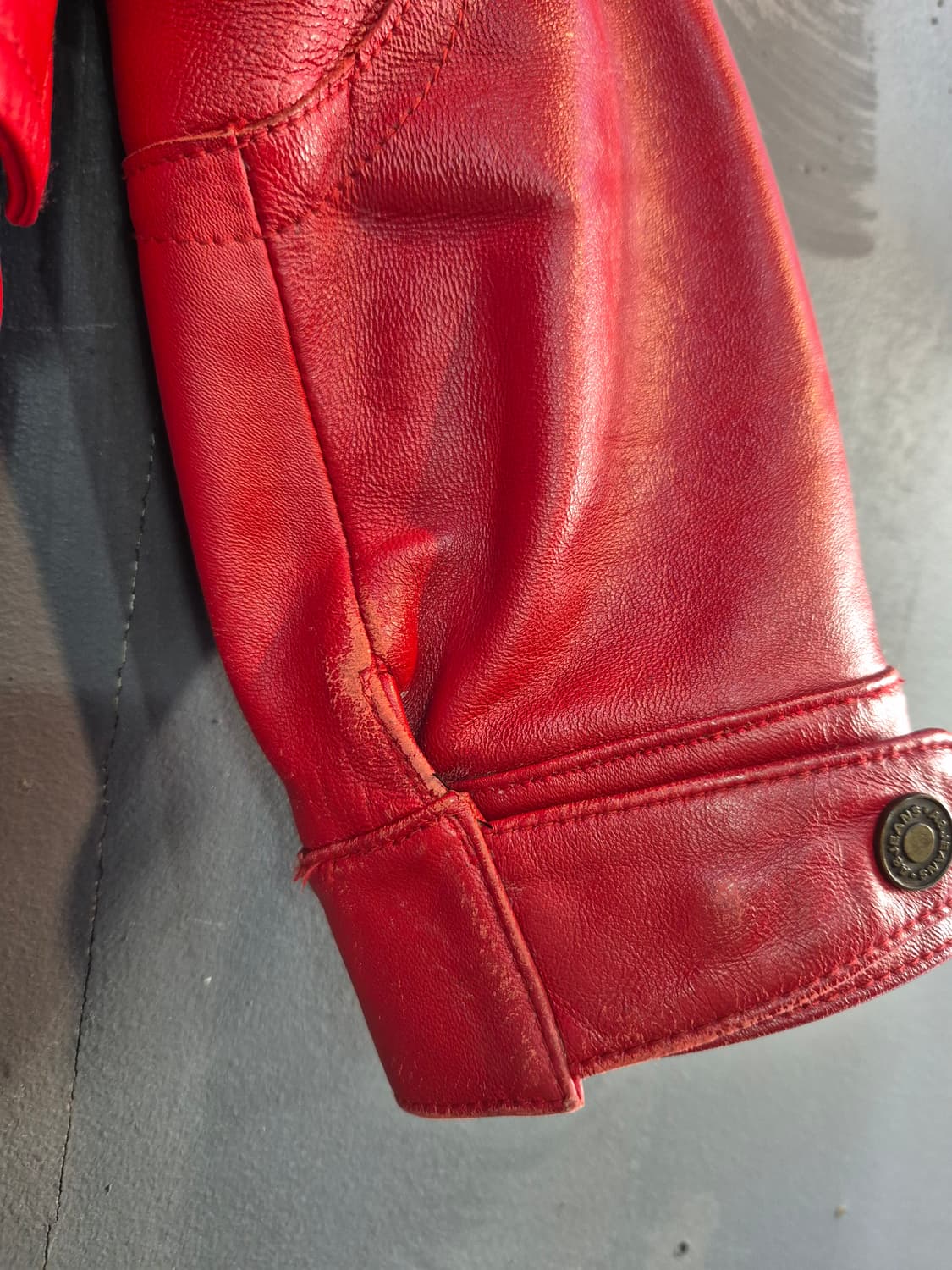 A6 빨간색 가죽 자켓 55 66 상품이미지6