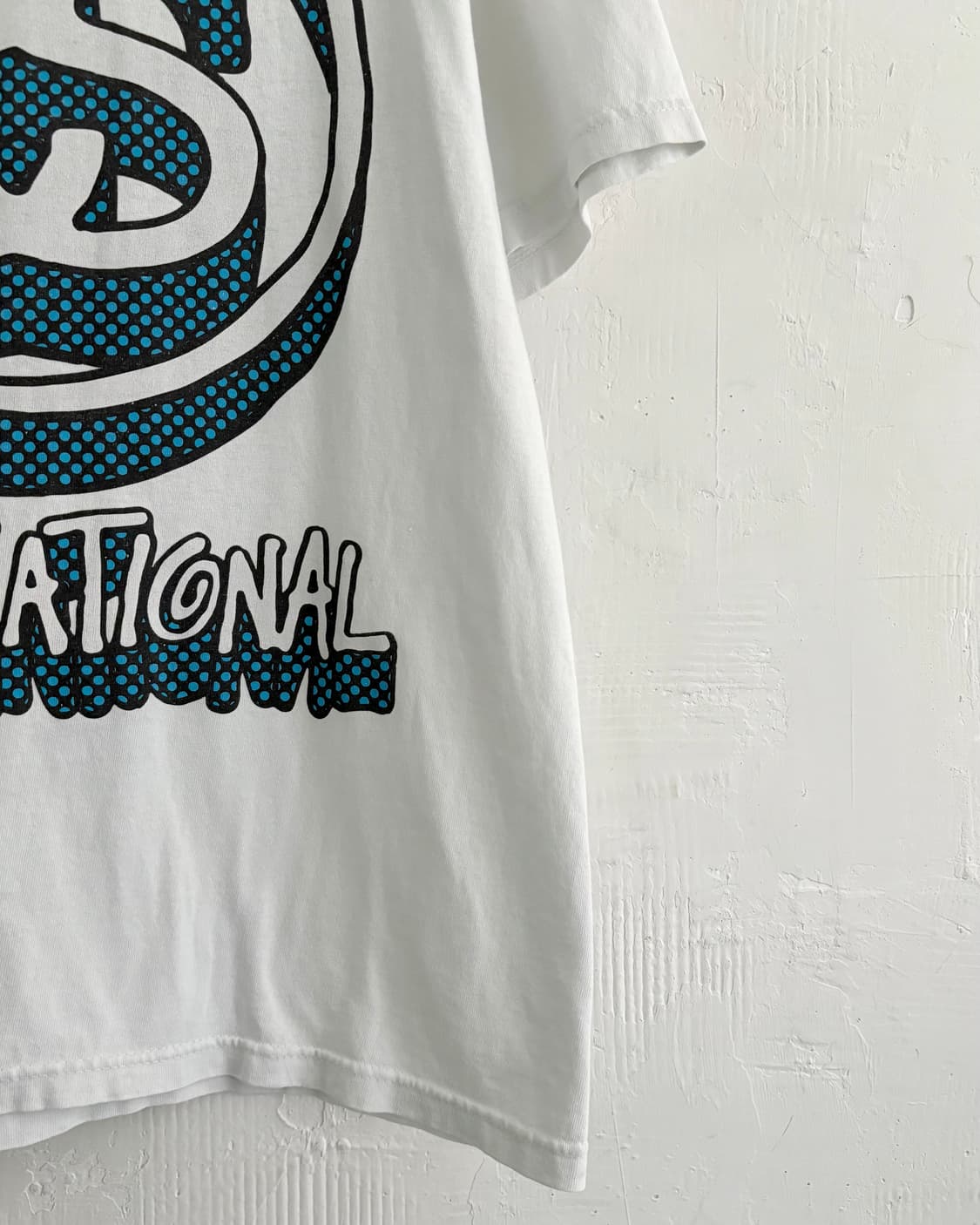 Stussy 스투시 화이트컬러 인터내셔널 로고 티셔츠 상품이미지3