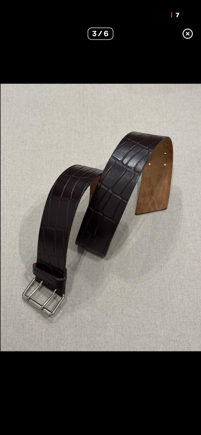 꼼데가르송 브라운 레더 벨트 상품이미지3