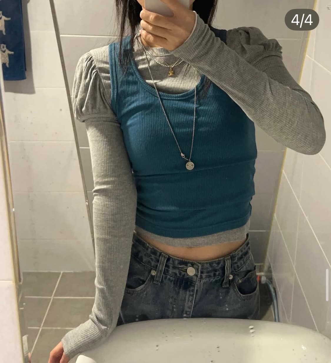 르몽드페페 퍼프 롱슬리브 티셔츠 나시 세트 상품이미지1